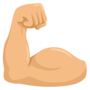 Émoji 💪🏼 Biceps Contracté : Peau Moyennement Claire sur Messenger 1.0.