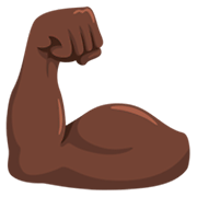 💪🏿 Emoji Bíceps Flexionado: Tono De Piel Oscuro en Messenger 1.0.