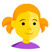 Emoji 👧 Bambina su Messenger 1.0.