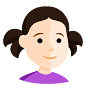 👧🏻 Emoji Mädchen: helle Hautfarbe Messenger 1.0.