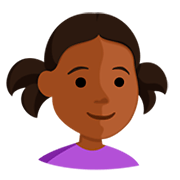 Emoji 👧🏾 Bambina: Carnagione Abbastanza Scura su Messenger 1.0.