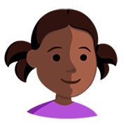 👧🏿 Emoji Niña: Tono De Piel Oscuro en Messenger 1.0.