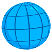 🌐 Emoji Globus mit Meridianen Messenger 1.0.