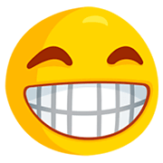 Emoji 😁 Faccina Raggiante Con Occhi Felici su Messenger 1.0.