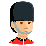 Emoji 💂🏼 Guardia: Carnagione Abbastanza Chiara su Messenger 1.0.