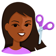 Émoji 💇🏾 Personne Qui Se Fait Couper Les Cheveux : Peau Mate sur Messenger 1.0.