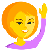Emoji 🙋 Persona Con Mano Alzata su Messenger 1.0.