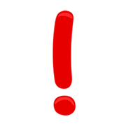 Emoji ❗ Punto Esclamativo Rosso su Messenger 1.0.
