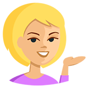 Emoji 💁🏼 Persona Al Punto Informazioni: Carnagione Abbastanza Chiara su Messenger 1.0.
