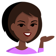 Emoji 💁🏿 Persona Al Punto Informazioni: Carnagione Scura su Messenger 1.0.