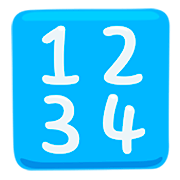 Emoji 🔢 Pulsante Con Numeri su Messenger 1.0.