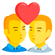 👨‍❤️‍💋‍👨 Emoji sich küssendes Paar: Mann, Mann Messenger 1.0.