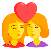 👩‍❤️‍💋‍👩 Emoji sich küssendes Paar: Frau, Frau Messenger 1.0.