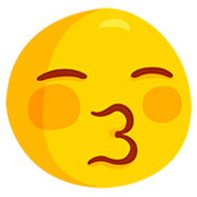 Emoji 😚 Faccina Che Bacia Con Occhi Chiusi su Messenger 1.0.