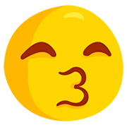 😙 Emoji Rosto Beijando Com Olhos Sorridentes na Messenger 1.0.