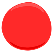 Émoji 🔴 Disque Rouge sur Messenger 1.0.