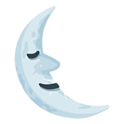 Emoji 🌜 Faccina Ultimo Quarto Di Luna su Messenger 1.0.