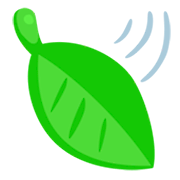 Émoji 🍃 Feuille Virevoltante sur Messenger 1.0.