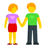 Mann und Frau halten Hände Messenger 1.0.