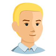 Emoji 👨🏼 Uomo: Carnagione Abbastanza Chiara su Messenger 1.0.
