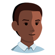 Emoji 👨🏿 Uomo: Carnagione Scura su Messenger 1.0.