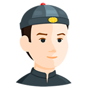 👲🏻 Emoji Hombre Con Gorro Chino: Tono De Piel Claro en Messenger 1.0.