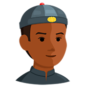 👲🏾 Emoji Homem De Boné: Pele Morena Escura na Messenger 1.0.