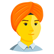 Emoji 👳 Persona Con Turbante su Messenger 1.0.