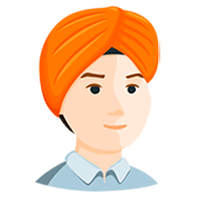Emoji 👳🏻 Persona Con Turbante: Carnagione Chiara su Messenger 1.0.