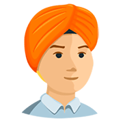 Emoji 👳🏼 Persona Con Turbante: Carnagione Abbastanza Chiara su Messenger 1.0.