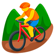 Emoji 🚵 Ciclista Di Mountain Bike su Messenger 1.0.