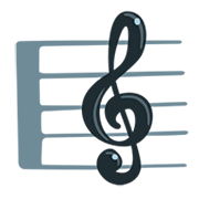 Emoji 🎼 Pentagramma su Messenger 1.0.