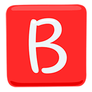 Emoji 🅱️ Gruppo Sanguigno B su Messenger 1.0.