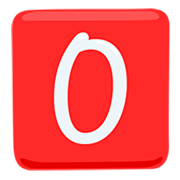 Emoji 🅾️ Gruppo Sanguigno 0 su Messenger 1.0.