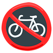 Emoji 🚳 Segnale Di Divieto Di Transito Delle Biciclette su Messenger 1.0.