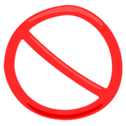 Émoji 🚫 Symbole D’interdiction sur Messenger 1.0.