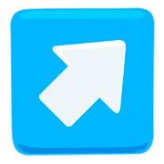 Emoji ↗️ Freccia Rivolta Verso Destra Che Punta In Alto su Messenger 1.0.