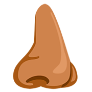 Emoji 👃🏽 Naso: Carnagione Olivastra su Messenger 1.0.