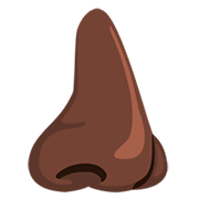 Emoji 👃🏿 Naso: Carnagione Scura su Messenger 1.0.