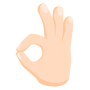Emoji 👌🏻 Mano Che Fa OK: Carnagione Chiara su Messenger 1.0.