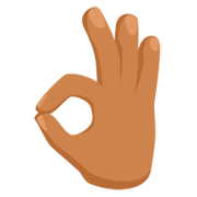 Emoji 👌🏽 Mano Che Fa OK: Carnagione Olivastra su Messenger 1.0.
