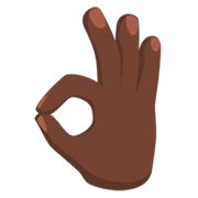 👌🏿 Emoji Sinal De Ok: Pele Escura na Messenger 1.0.