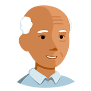 👴🏽 Emoji älterer Mann: mittlere Hautfarbe Messenger 1.0.