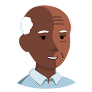 Emoji 👴🏿 Uomo Anziano: Carnagione Scura su Messenger 1.0.