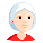 Emoji 👵🏻 Donna Anziana: Carnagione Chiara su Messenger 1.0.