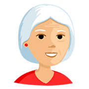 👵🏼 Emoji Idosa: Pele Morena Clara na Messenger 1.0.