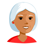 👵🏽 Emoji Anciana: Tono De Piel Medio en Messenger 1.0.