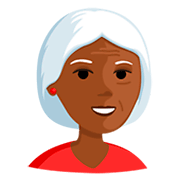 👵🏾 Emoji Anciana: Tono De Piel Oscuro Medio en Messenger 1.0.