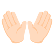 👐🏻 Emoji Mãos Abertas: Pele Clara na Messenger 1.0.