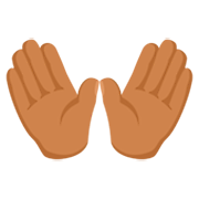 👐🏽 Emoji Manos Abiertas: Tono De Piel Medio en Messenger 1.0.